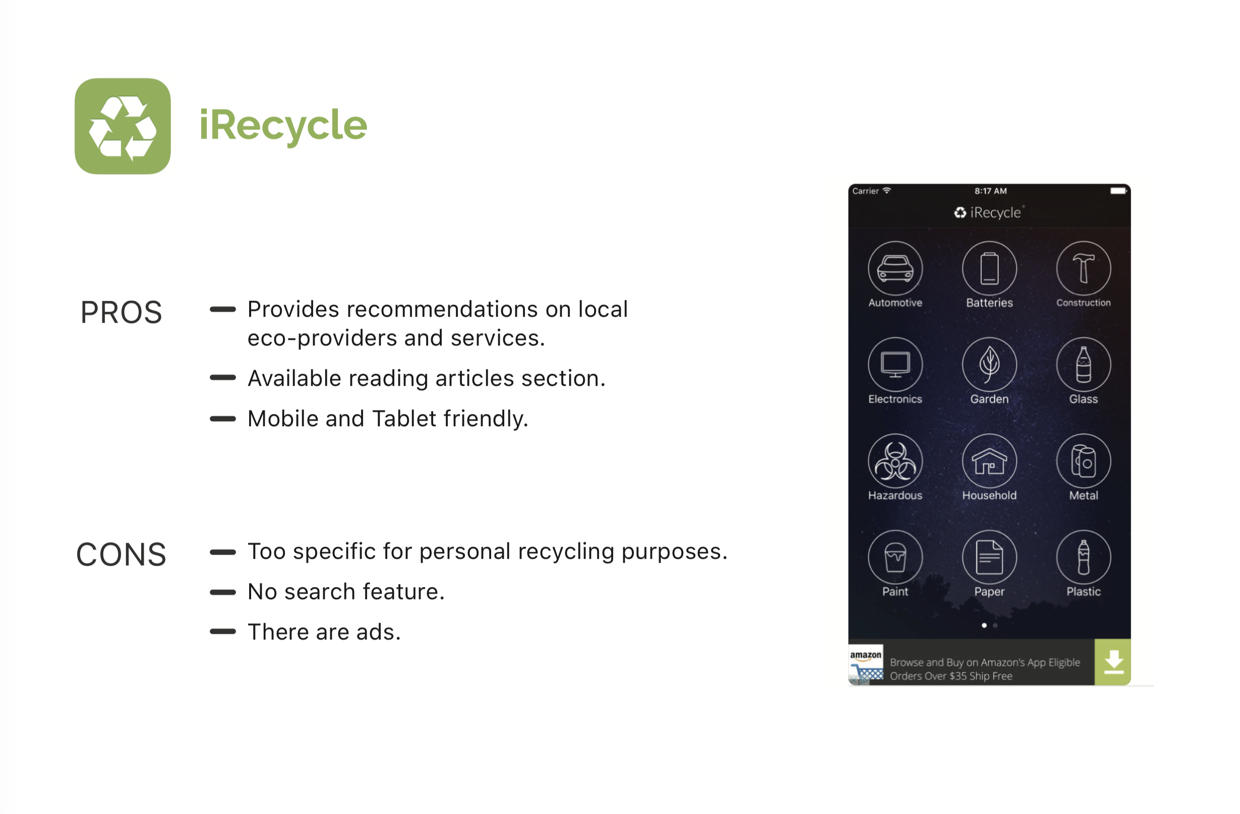 iRecycle analysis